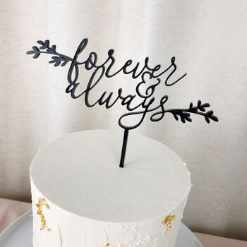 Forever And Always Wedding Cake Topper, 3 of 5