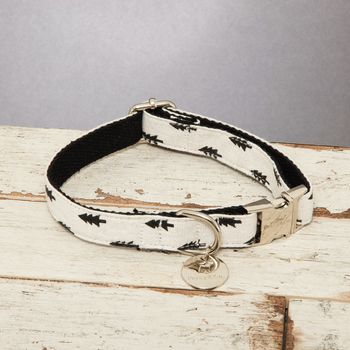 The Balmoral Black And Cream Tree Collar And Lead Set, 5 of 6