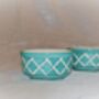 Aqua Blue Pottery Bowls, thumbnail 1 of 2