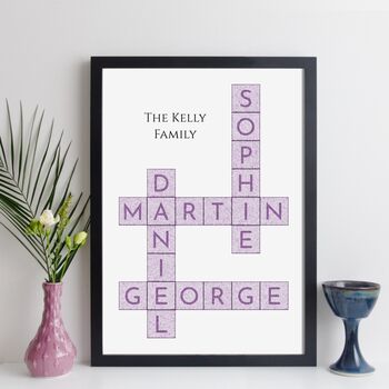 Personalised Family Names Print Family Gift, 2 of 12