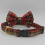 Red And Gold Tartan Dog Bow Tie, thumbnail 12 of 12