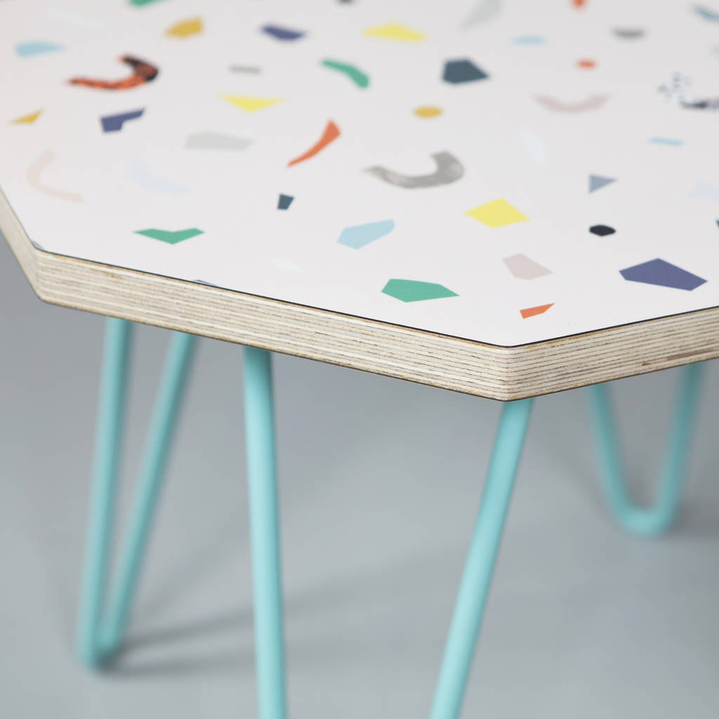 terrazzo side table by humblesticks | notonthehighstreet.com
