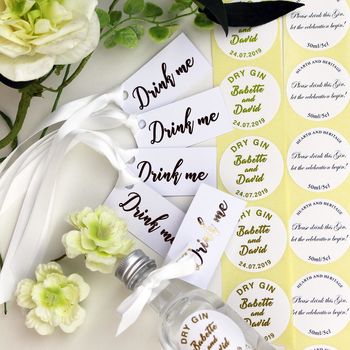 White And Gold Label Pack For D.I.Y. Wedding Favours, 2 of 3