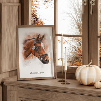 Personalised Watercolour Horse Or Pet Portrait, 5 of 12