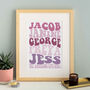 Retro Family Names Gift Print, thumbnail 4 of 8