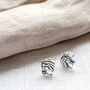 Sterling Silver Horse Head Stud Earrings On 'Just A Girl Who Loves Horses' Gift Card, thumbnail 2 of 11
