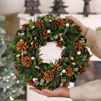 Forest Pine Cone Winter Wreath, 4 of 6