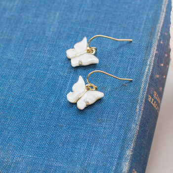 White Butterfly Necklace And Earrings, 6 of 7