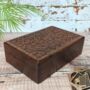 Wooden Floral Flower Carved Jewellery Box, thumbnail 2 of 9