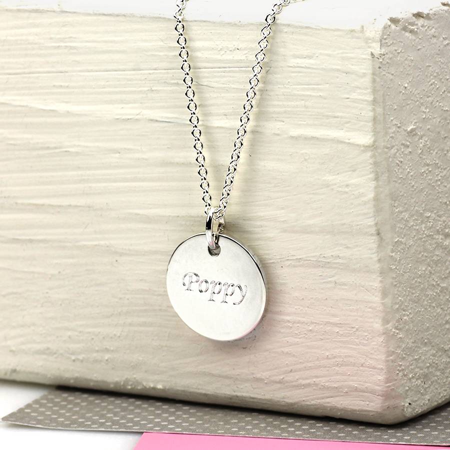 personalised silver name pendant by hersey silversmiths ...