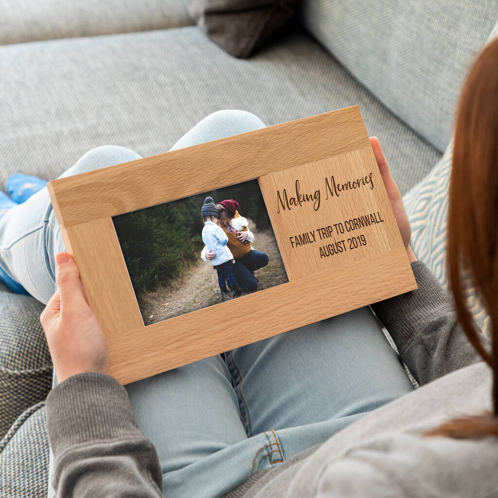Personalised Making Memories Oak Photo Frame By Mirrorin