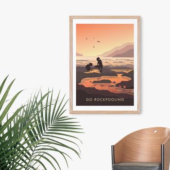 Go Rockpooling Travel Poster Art Print, 4 of 8