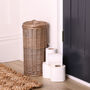 Round Wicker Toilet Roll Holder, thumbnail 1 of 4