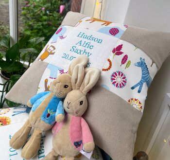 Jungle Name And Date Cushion, 6 of 7