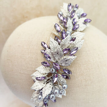 Lilac Crystal And Pearl Headband, 5 of 5