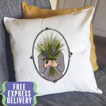 Personalised July Birthday Birth Flower Cushion Gift, 2 of 10