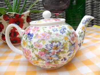 Two Cup Teapot In Mille Flleure Design, 12 of 12