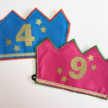 Choose Age Felt Birthday Crown For Kids And Adults, 7 of 12