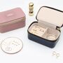 Personalised Patch Luxury Leather Travel Jewellery Box, thumbnail 1 of 3