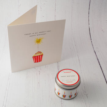 Happy Birthday Card And Candle Gift: Cupcake, 3 of 4