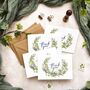 Olive Floral Thank You Cards And Envelopes, thumbnail 1 of 2