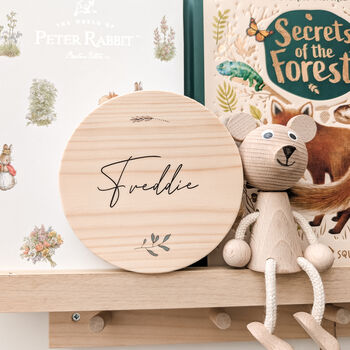 Personalised Baby Name Plaque | Wooden Newborn Announcement Sign, 3 of 9