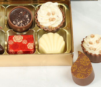 Eid Mubarak Eid Al Fitr Green Luxury Eight Chocolate Box, 2 of 3