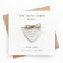 Personalised Valentine Card With Clay Heart 'I Love You More', thumbnail 1 of 2