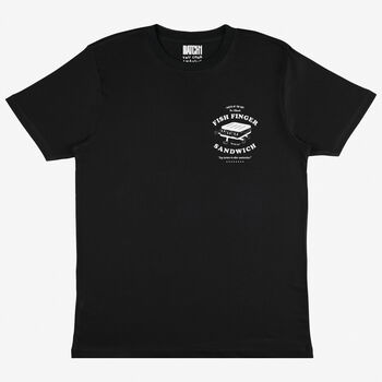 Fish Finger Sandwich Unisex Graphic T Shirt In Black, 6 of 7
