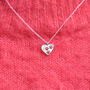 Heart Paw Print Silver Necklace, thumbnail 2 of 5