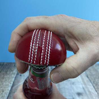 Flipper Genuine Cricket Ball Bottle Opener, 3 of 6