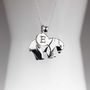 Personalised Silver Origami Polar Bear Necklace, thumbnail 2 of 7