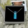 Blue Green Colour Changing Glass Necklace, thumbnail 5 of 12