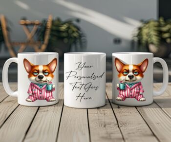 Personalised Corgi Morning Coffee Pet Dog Gift Mug, 2 of 2