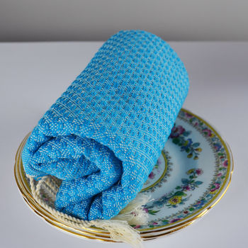 Colourful Hand Woven Cotton Hamam Hand Towel, 4 of 12