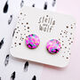 Large Abstract Neon Dash Stud Earrings, thumbnail 4 of 6