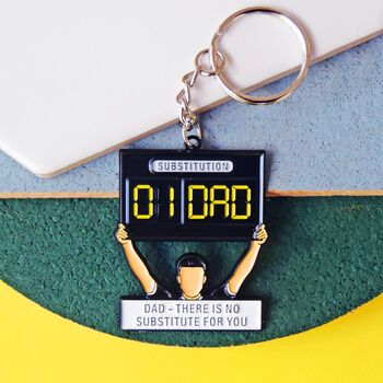 'No Substitute For You' Football Keyring For Dad, 4 of 7