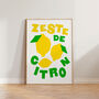 Lemon Zest French Kitchen Wall Print, thumbnail 1 of 6