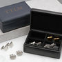 Personalised Intials Leather Cufflink Box, thumbnail 1 of 4