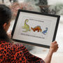 Personalised Dinosaur Family Print, thumbnail 1 of 3