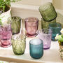 Set Of Four Vintage Colour Embossed Tumblers, thumbnail 1 of 8