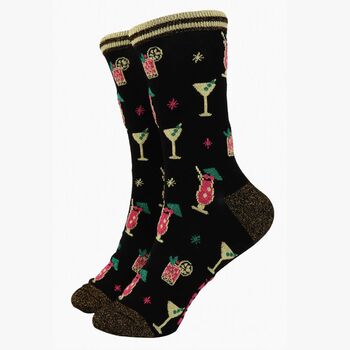 Women's Cocktail Party Glitter Bamboo Socks, 2 of 4