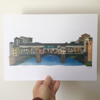 'Ponte Vecchio, Florence' Recycled Paper Collage Print, 2 of 4
