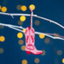 Personalised Cowboy Boot Christmas Decoration, thumbnail 4 of 12