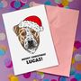 Custom Staffie Christmas Card, Change Breed And Colours, thumbnail 1 of 12