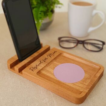 Personalised Sofa Coaster Phone Stand, 5 of 11