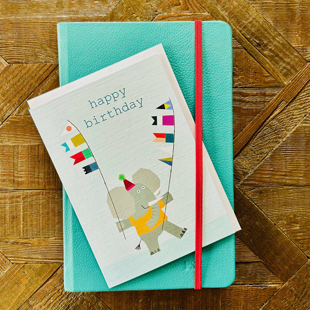 Elephant Happy Birthday Card, 1 of 4