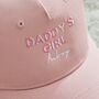 Personalised Girls' Daddy's Girl Cap In Pink, thumbnail 3 of 4