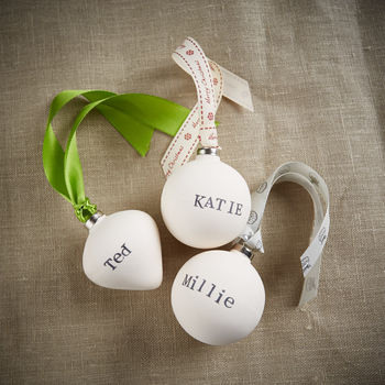 Personalised Ceramic Christmas Baubles, 2 of 5