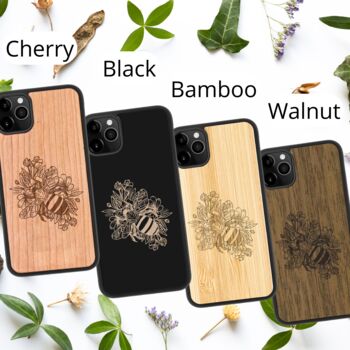 Floral Bee Wooden Phone Case iPhone Samsung Google, 7 of 7